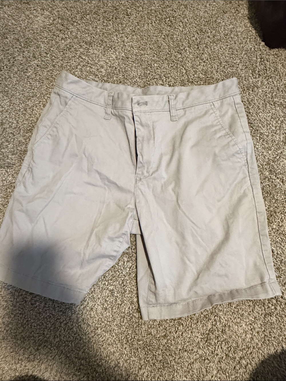 Men's Classic Light Gray Flat Front Shorts